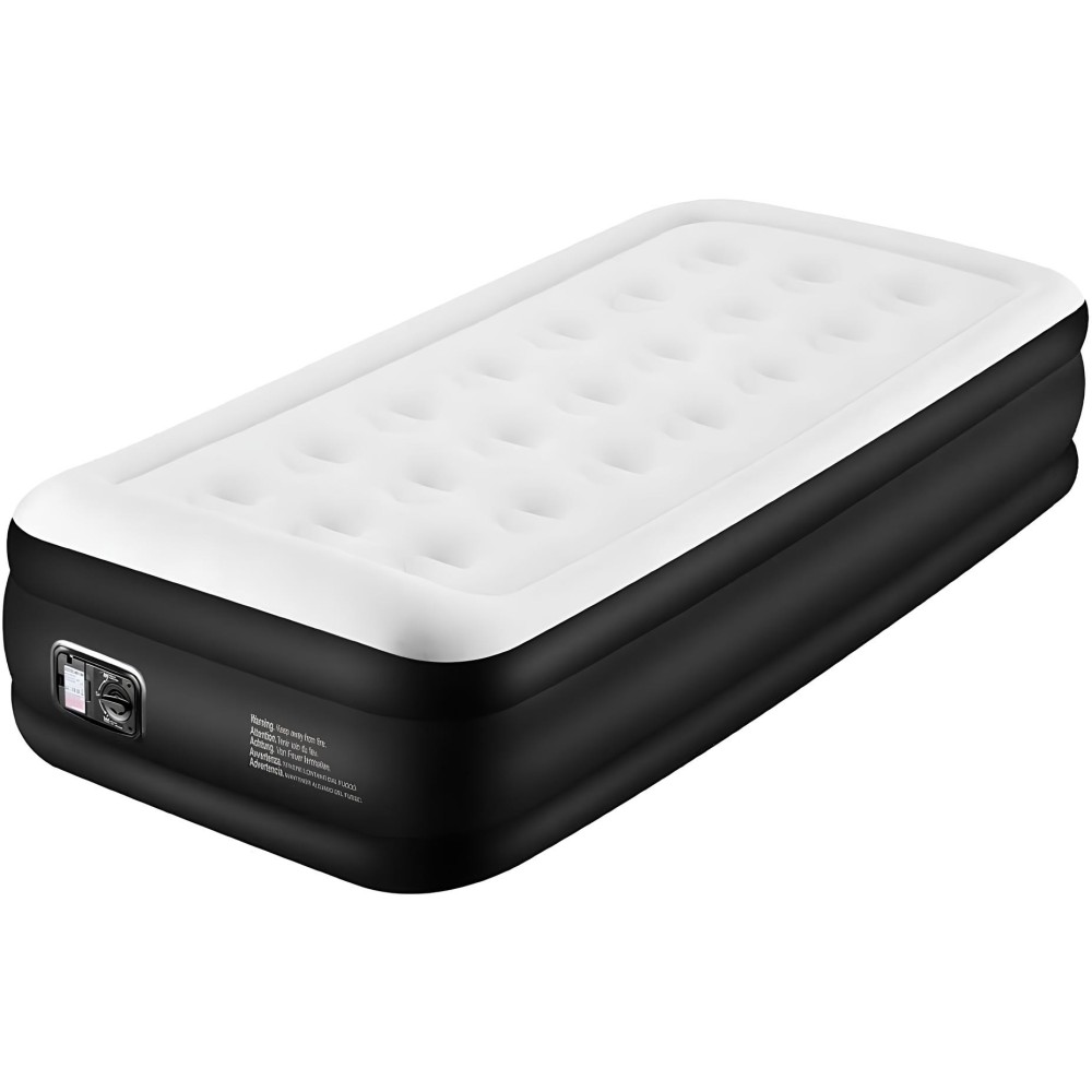 Matelas auto-attentif Touchxel 196x97x47cm avec pompe, noir, après réparation