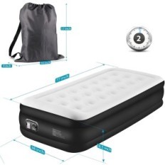 Self-supporting Mattress Touchxel 196x97x47cm with pump, black, after repair