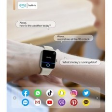 Smartwatch AEAC IDW15 1.8 '', Alexa, SpO2, sogno, pedometro, Kaki