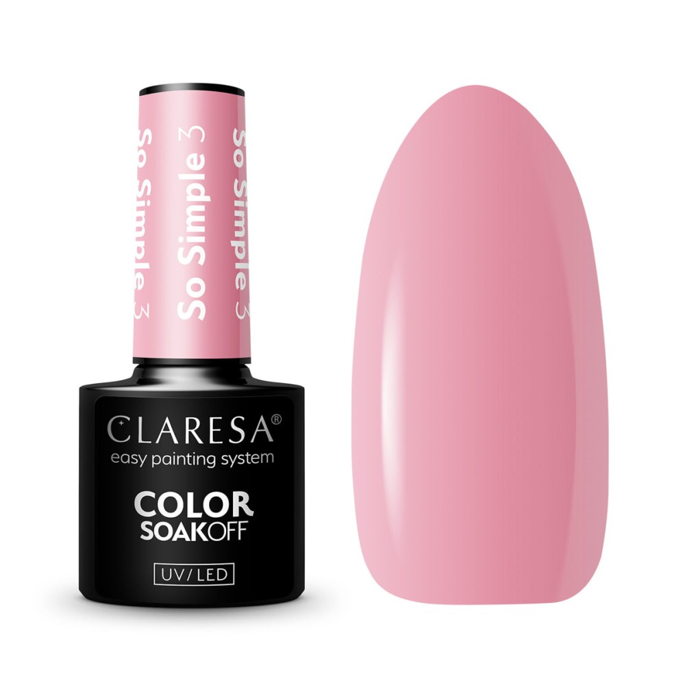 Esmalte Híbrido CLARESA So Simple 3 Rosa Medio 5g — conjunto mostrado