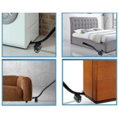 Remskiva 001 Transportrullar, 360 ° roterande hjul, upp till 400 kg, 4 st.