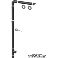 Pellettiputki Nova ITALF, 80 mm, 1M, musta, 2 kpl, käytetty