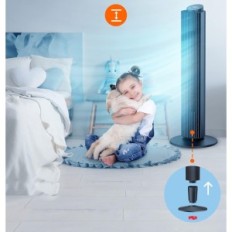 Wentylator wieżowy HERILIOS TF005DE, 35 dB, 106 cm, 40 W, czarny