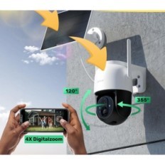 Jeeber CQ01 monitoring camera, 2K, with solar panel, WiFi, IP65