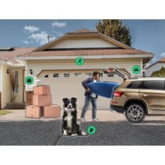 Jeeber CQ01 Monitoring camera, 2k met een zonnepaneel, WiFi, tentoonstelling