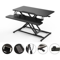 Ergomaker Sit-Stand Desktop Pracovní stůl Počítačová tabulka (32 palců), černá
