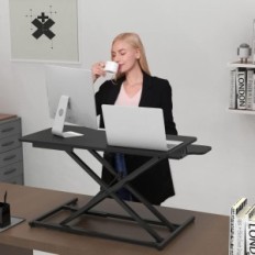 Ergomaker sit-stand desktop radne stanice računala stol (32 inča), crno