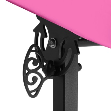 Bracciolo per tatuaggi Pro Ink 718, regolabile in altezza e inclinazione, colore rosa — primo piano del bracciolo