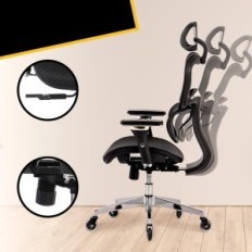 KLIM K800 biroja krēsls, 4D roku balsti, līdz 125 kg, melns, lietots