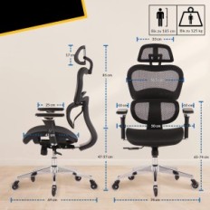 KLIM K800 office chair, 4D armrests, up to 125 kg, black, used