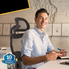 KLIM K800 Kontorstol, 4D Armlener, opptil 125 kg, svart, brukt