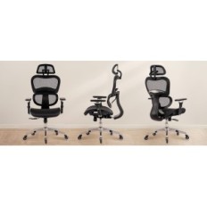 Sedia da ufficio Klim K800, braccioli 4D, fino a 125 kg, nero, utilizzato