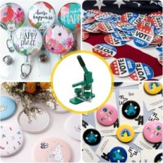 Maszyna do robienia identyfikatorów Dyna-Living 44mm, zielony, Używany