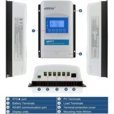 Regulador de carga solar Epover MPPT 30A, 12 / 24V, XTRA3210N-XDS2