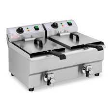 Dubbel gastronomisk elektrisk fryer med en 230V 2 x 3000W 2 x 10 liter