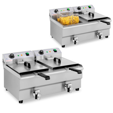 Dvojni gastronomski dvojnik z 230V 2 x 3200W 2 x 13 l