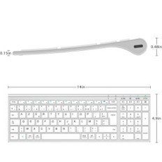 Traadita INICLEVER 210917002 Klaviatuur kuni 3 Azerty seadmed