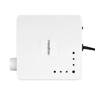 Profesionálny biely mini vŕtač na nehty Saeyang Marathon K35 s rukoväťou H200 — pohľad zhora