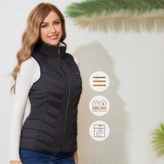 Kobiece kamizelki z podgrzewaniem Zogeicy HEATED CLOTHES, rozmiar S, czarna