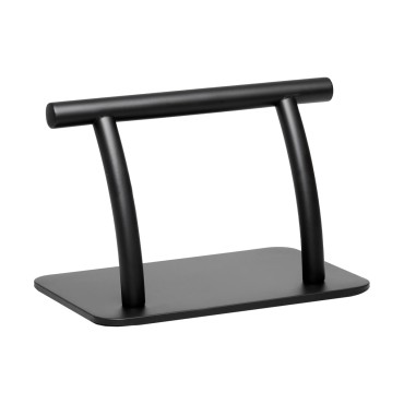 Descanso para pés de cabeleireiro L005S preto — vista frontal