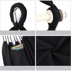 Hanging chair Ohuhu up to 150 kg, a set of ceiling hooks, black color