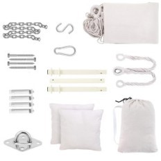 Rippuv tool OHUHU, 2 padja, ülemmäära konksude komplekt, 150 kg, beež