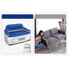 Sofá inflable de Idoo, modelo I-C-022, 152x92x84 cm, azul