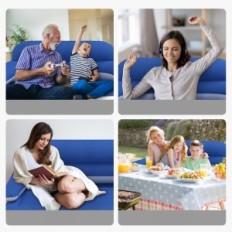 Sofá inflable de Idoo, modelo I-C-022, 152x92x84 cm, azul