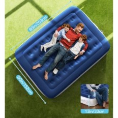 Inflatable mattress Idoo Model I-C-018, 203x152x33cm, blue