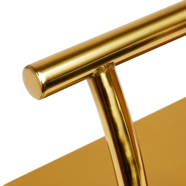 Podnožka na nohy do kaderníctva L005S zlatá — detail rukoväte