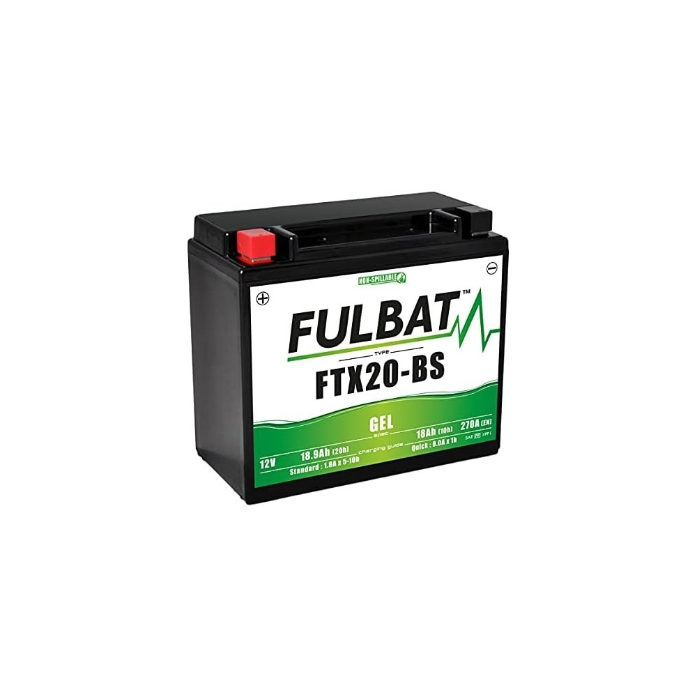 Batterie de moto FTX20-BS / YTX20-BS de Gel FTX20-BS / YTX20-BS 18H9AH 270A