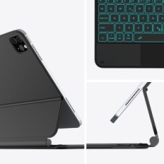 Etui nymin do iPad Air 5 2022 / Air 4 2020 10.9 "" a sima, fekete, QWERTZ német