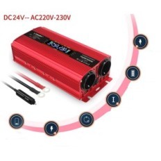LVYUAN 24V, 230V, 1500W / 3000W Wechselrichter, 2 EU, Auspuff-Steckdosen