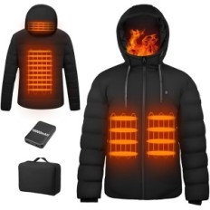 Antarktis Gang Herrenjacke, 16000 mAh, 3XL Größe, schwarz