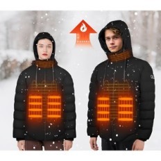 Antarktis Gear Menns jakke, 16000 mAh, 3XL Størrelse, Svart