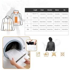 Antarktidos pavara Vyriški striukė, 16000 mAh, 3xl dydis, juoda