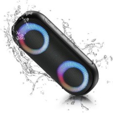 Bluetooth notabrick högtalare med RGB-belysning, 30 W, IPX7, svart