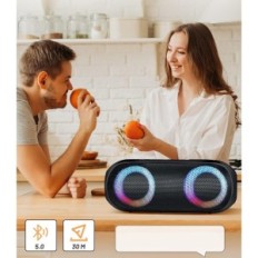 Bluetooth NOTABRICK hangszóró RGB világítással, 30 W, IPX7, fekete