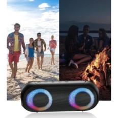 Bluetooth NotAbrick Speaker z RGB osvetli, 30 W, IPX7, črna