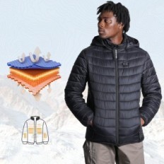 Isolierte Jacke der Männer Antarctica-Gang 16000 mAh, Größe 2XL, schwarz