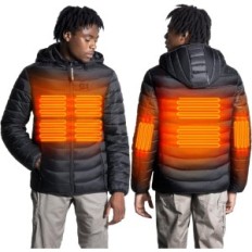 Men's insulated jacket Antarctica Gear 16000 mAh, size 2xl, black