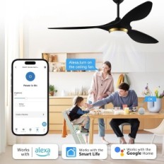 Wentylator sufitowy REIGA YFT-7062 z oświetleniem LED, 132cm