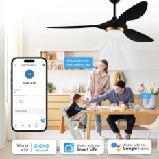 Stropní ventilátor REIGA YFT-7062 s LED osvětlením, 132cm