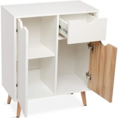 Commode Mudeer, 60 x 30 x 73 cm blanc
