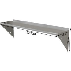 Wandregal Dunlice DLS8030-HK Edelstahl 120 x 30 cm, bis zu 80 kg