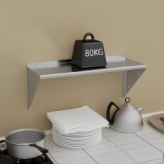 Sienų lentynos Dunlice DLS8030-HK nerūdijančio plieno 120 x 30 cm, iki 80 kg