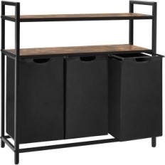 YouDenOva YDLD064-2, 3 x 60 l Cesta de ropa interior, 103 x 38 x 100 cm, negro