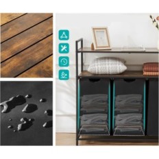 Youdenova YDLD064-2, 3 x 60 L underwear basket, 103 x 38 x 100 cm, black