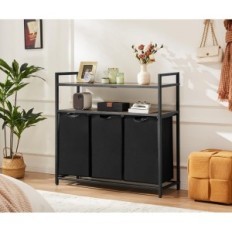 Kosz na bieliznę YOUDENOVA YDLD064-2, 3 x 60 l, 103 x 38 x 100 cm, czarny