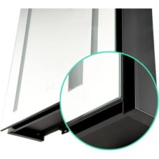 Plumbsys fürdőszoba szekrény, LED világítás, 50x65cm, fekete